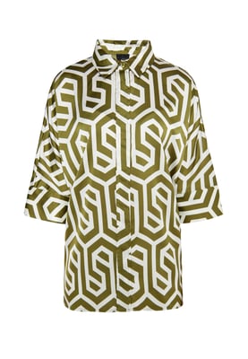 Dreimaster overhemdblouse Dames Gebroken wit olijf