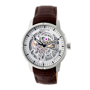 Heritor automatisch Ryder-skelethorloge met leren band