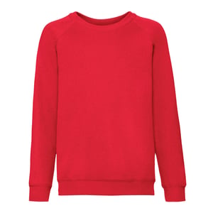 Fruit of the Loom Klassiek Raglan Sweatshirt voor kinderen/Kinderen (Rood)
