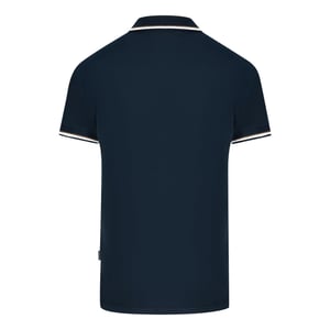 Aquascutum London getipt marineblauw poloshirt