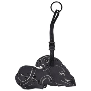 Valentino Panther Tas Sleutelhanger in Zwart Leer