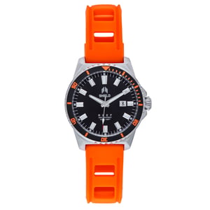 Shield Reef Bandhorloge met datum - oranje