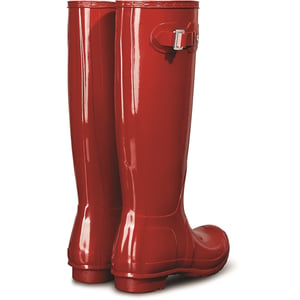 Hunter Original Tall Gloss Rubberen Rode Militaire Damesregenlaarzen