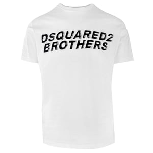 Dsquared2 Brothers Fading Logo Wit T-shirt