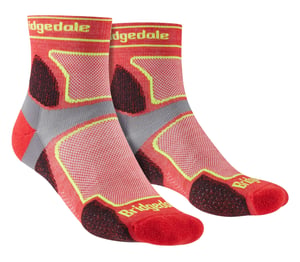 Bridgedale - Heren Trail Running Ultralight T2 Coolmax Sport 3/4 Crew Sokken - Rood