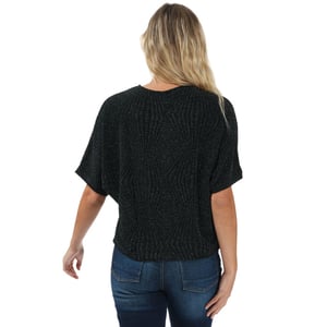 Only Carolla losvallende glittertop voor dames in zwart/zilver
