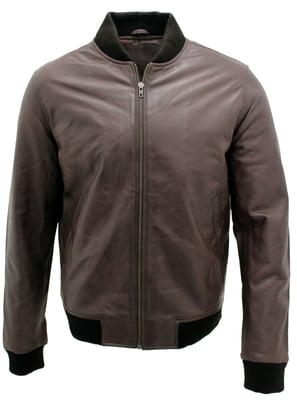 Varisty leren bomberjack