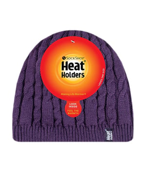Heat Holders - Fleece gevoerde Alesund-hoed voor dames - Paars