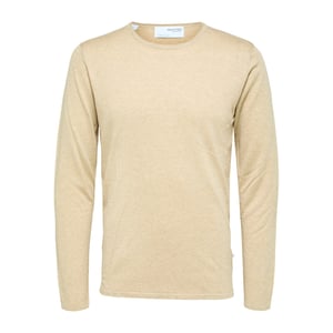 Selected Sweaters Rocks Knit Crew Neck Kelp Beige