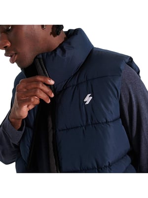 Superdry mouwloze donsjas voor heren met vintage logo