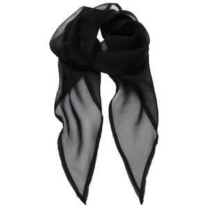 Premier Uniseks sjaal van chiffon in kleuren voor volwassenen (Zwart)