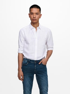 Caiden Long Sleeve Overhemd - Wit