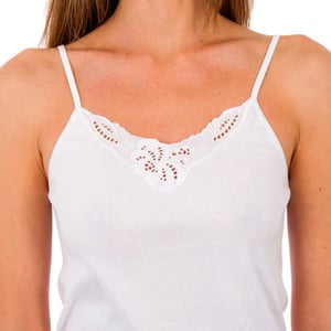 Milan dun band t-shirt met V-hals 4754 vrouw