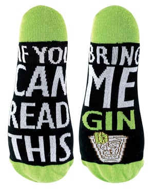 Als je dit kunt lezen, breng me... Funky sokken - Gin