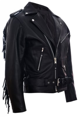 Fringe Hide Leather Brando kwastjes motorfiets bikerjack