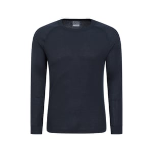 Mountain Warehouse Heren Talus Ronde Hals Thermo Top met Lange Mouwen (Marine)