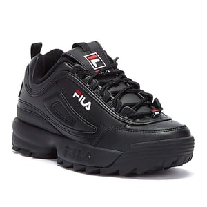 Heren Dames Fila Disruptor II Premium Sportschoenen - (Zwart / Wit / Fila Rood)