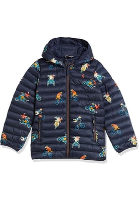 Joules Jongens Cairn Jas Biker Animal in Navy
