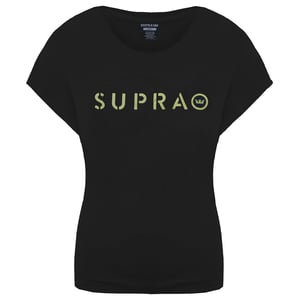 Supra Korte Mouw Ronde Hals Zwart Dames All Caps T-shirt 192225 010
