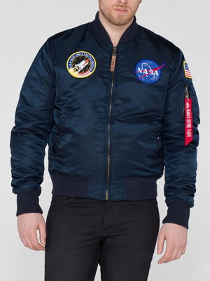 Alpha Industries Heren MA-1 VF NASA Bomberjack in Donkerblauw