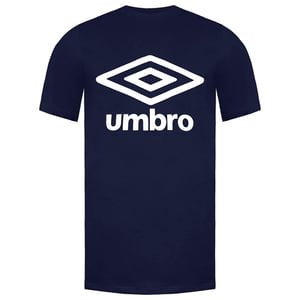 Umbro Korte Mouw Crew Neck Navy Blauw Heren Groot Logo T-shirt 65352U Y70