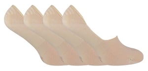 Set van 4 sokken met onzichtbare voering van bamboe voor dames - Natuurlijk