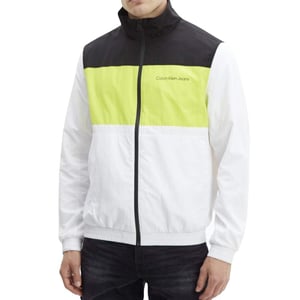 Calvin Klein herenjas met een opvallend kleurblokdesign.