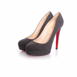 Grijze 'bianca 140' Wol Platform Hakken.