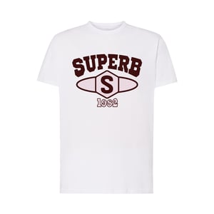 Universitair SPRBCA-2201 heren-T-shirt met korte mouwen en ronde hals
