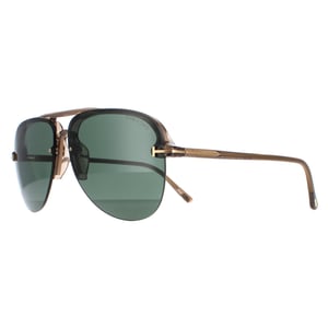Tom Ford Terry 02 FT1004 45N glanzende lichtbruin groene zonnebril
