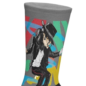 Lange uniseks sokken met elastische print