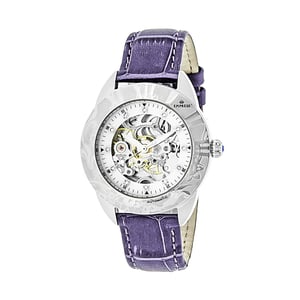 Keizerin Godiva automatisch MOP horloge met leren band