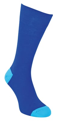 12 Paar Multipack Heren Zwarte Katoenen Sokken | Sock Snob | Ademend Crew Met Verstevigde Hiel en Teen - Blauw
