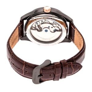 Heritor automatisch Sebastian semi-skelet lederen band horloge