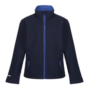 Regatta Kinder/Kids Ablaze 2 Layer Soft Shell Jas (Marine/Nieuw Koninklijk)