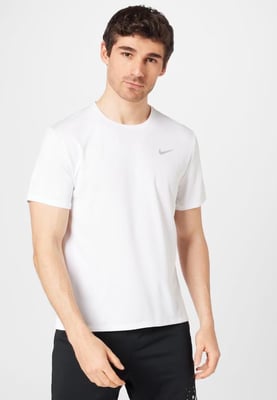 Nike Dri Fit Heren Miler T-shirt met korte mouwen in wit