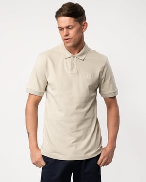 BOSS Orange Passenger Heren Stretchkatoenen Slim-Fit Polo Shirt met Logo Patch