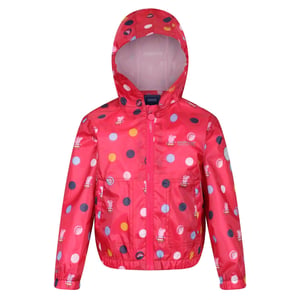Regatta Kinder/Kinderen Peppa Pig Polka Dot Waterdichte Jas met Kap (Blush Rood)