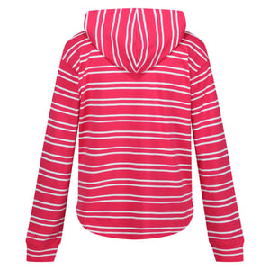 Regatta Dames/Dames Minerve Stripe V Hals Hoodie (Heet Roze/Wit)