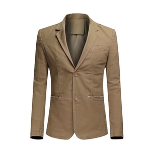 Heren Casual 2 Knopen Herfst Blazer Slim Fit Sportjas Beige
