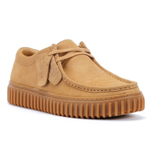Clarks Torhill Lo Suede herenschoenen donker zand