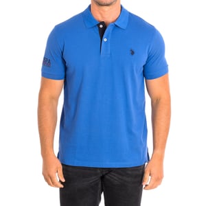 FOST Polo met korte mouwen en contrasterende reverskraag 64783 man