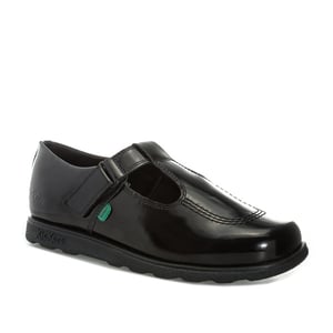 Kickers Junior Fragma T-Bar lakschoenen voor meisjes, zwart