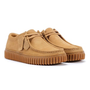 Clarks Torhill Lo Suede herenschoenen donker zand