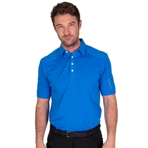 Island Green Heren Gestikt Golf Poloshirt (Marine)