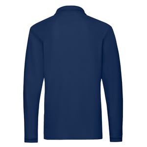 Fruit of the Loom Heren Premium Pique Poloshirt met lange mouwen (Marine)