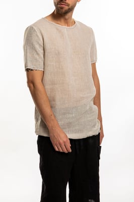 Takeshy Kurosawa T-shirt Lino Mannen beige