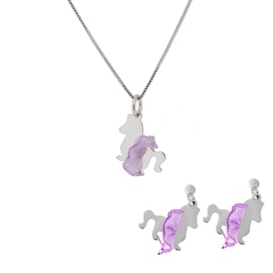 Orphelia 'Celinia' Kinderen 925 Sterling Zilveren Set: Ketting-Hanger + Oorbellen - Zilver SET-7134