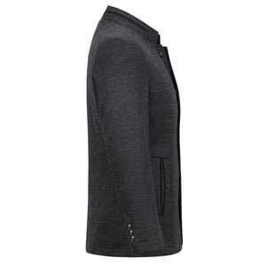 Heren korte slim fit jas met opstaande kraag Business Casual wollen overjas grijs