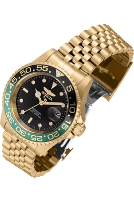 Invicta Pro Diver 44526 Heren Horloge - Quartz Uurwerk - Roestvrij Staal met zwarte Wijzerplaat - 40mm